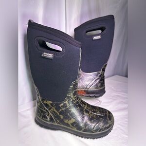 Bogs Black and Brown Kids Boots